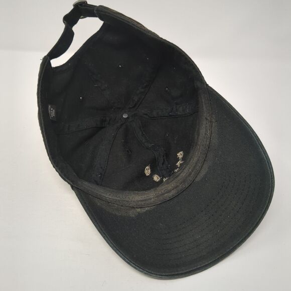 Chicago Slideback Hat Black One Size Adjustable Embroidered 6 Panel - Picture 6 of 8